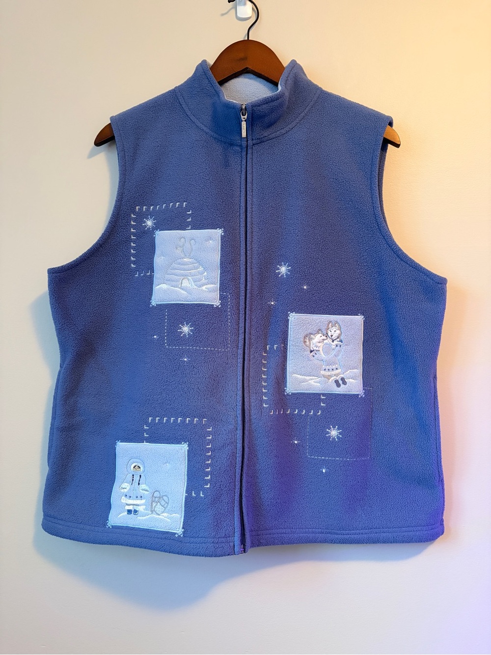 Northern Reflections Vintage Winter Fleece Vest Large L